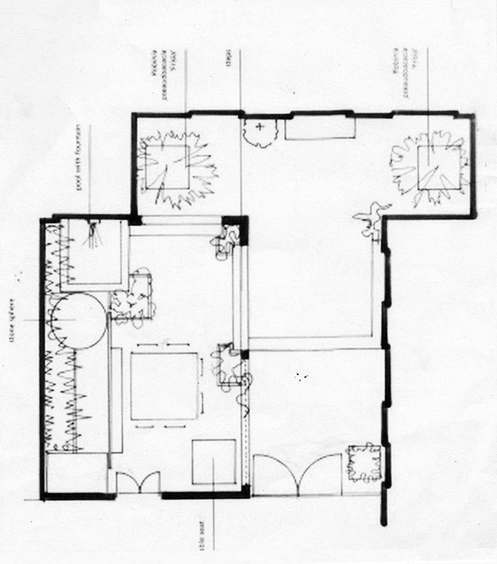 An example garden plan produduced by Stablehouse Design Wairarapa. One of our Garden Design Services.